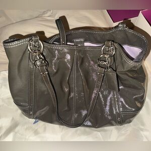 Coach Patent Gray Leather purse